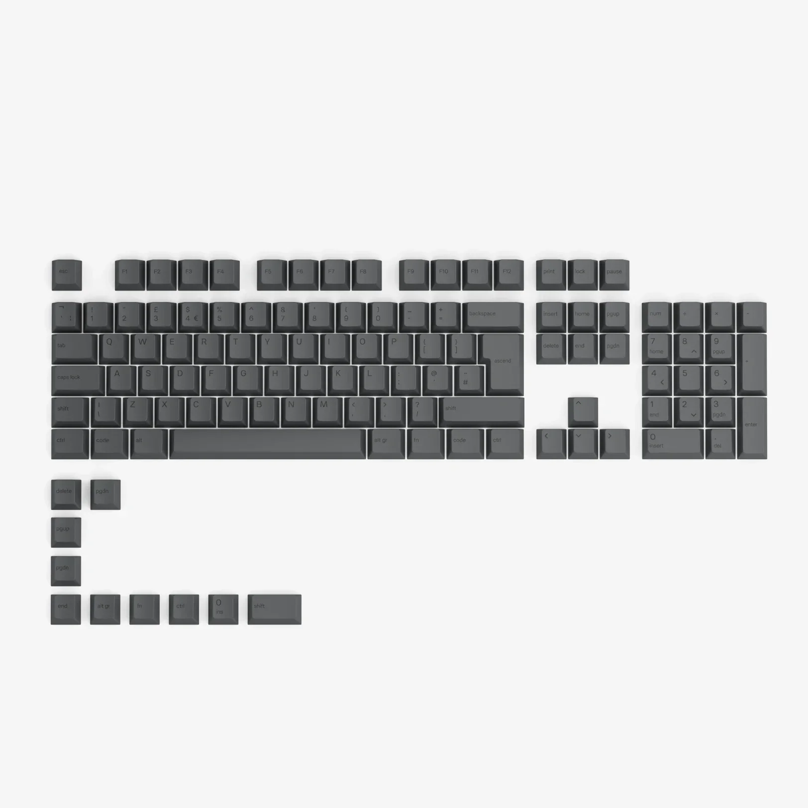 GPBT Black Ash V1 Dye Sublimated Keycaps - Image 8