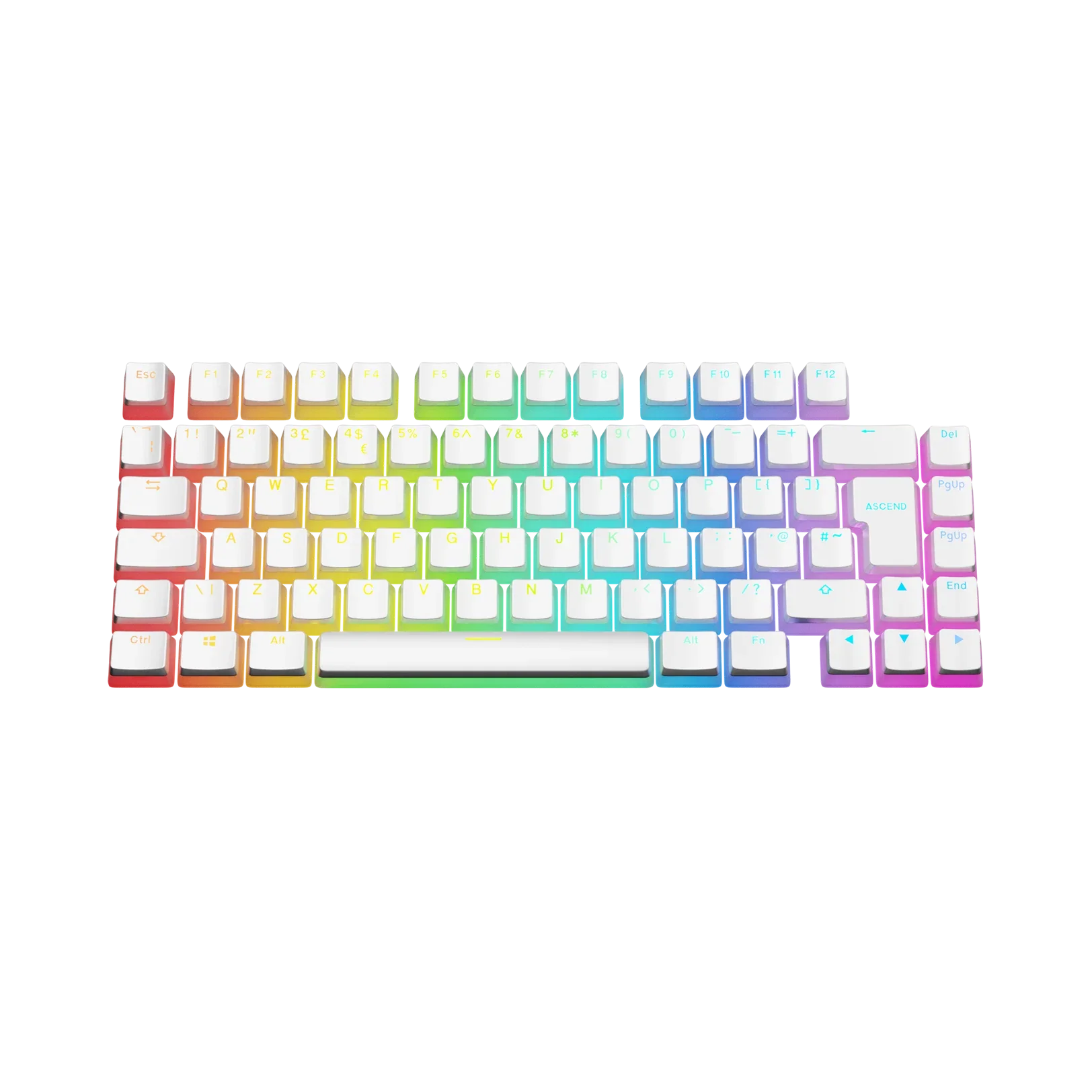 Keycaps Aura V3 White UK - Image 12