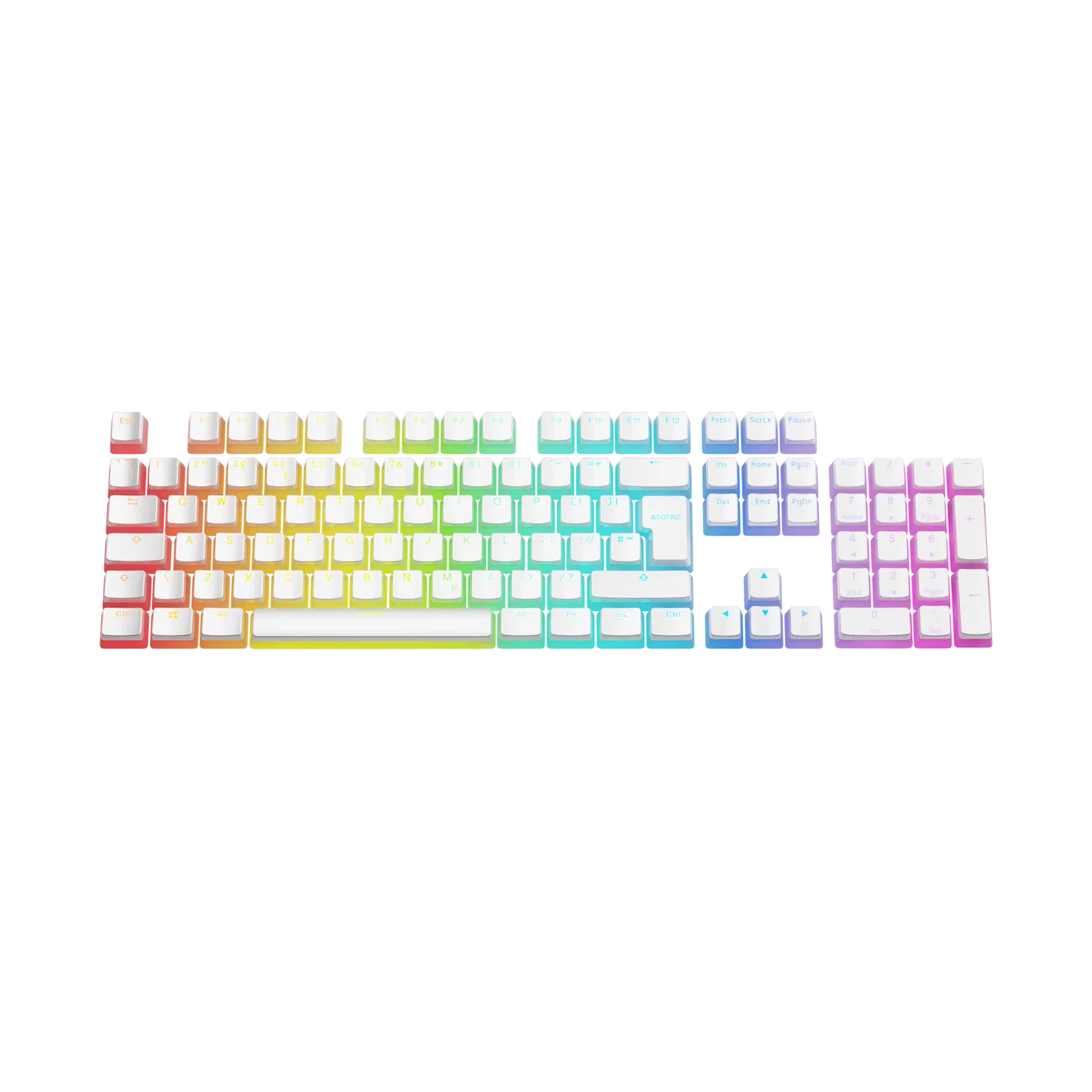 Keycaps Aura V3 White UK - Image 2